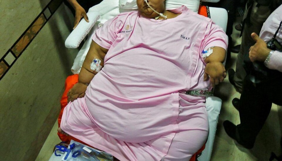 Verdens tykkeste kvinde død: Vejede 500 kilo Eman Abdul Atti, som tidligere har vejet omkring 500 kilo, er død på et hospital i Abu Dhabi. Foto: Shailesh Andrade/Scanpix.