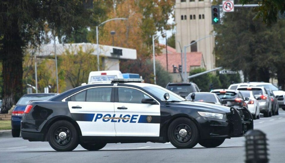 Et tidligere billede af Bakersfield Politi, der fik stoppet manden. (Foto: Scanpix)