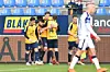 Hobro-spillere jubler, efter at Julian Kristoffersen scorede til 1-0 i søndagens kamp mod Vendsyssel. Foto: Ernst Van Norde/Scanpix