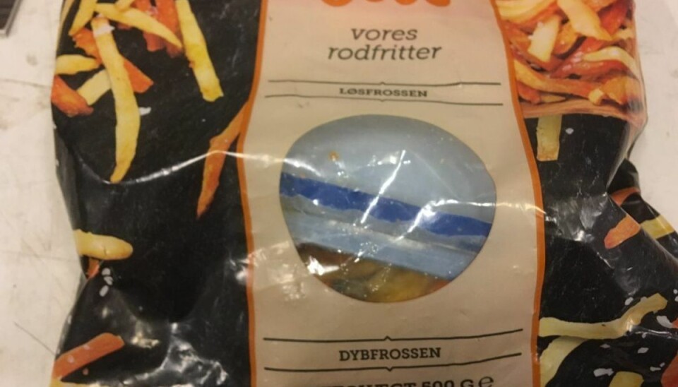 Det var disse rodfritter – med produktionsdato den 4. oktober 2018 – som Ardo ikke informerede om i tide. (Foto: Fødevarestyrelsen)