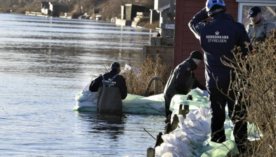 Sådan er ofre for en stormflod stillet Stormflod ved Kelstrup Strand ved Haderslev onsdag 2. januar. Stormrådet har erklæret stormflod i store dele af den sydlige del af Danmark – herunder også ved den fynske nordkyst samt Sydsjælland, Lolland, Falster og Bornholm. (Arkivfoto) Foto: John Randeris/Scanpix