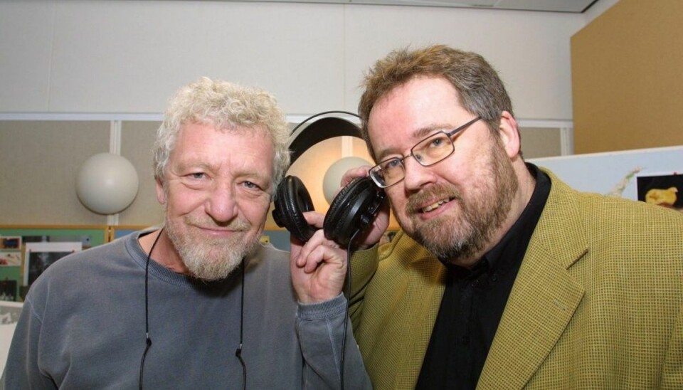 Legendarisk radioquiz nedlægges: Det fik en lytter til at græde Karlo Staunskjær (th.) har fredag sidste arbejdsdag som vært på Danmarksmester. Ved siden af ham Nis Boesdal, som Staunskjær overtig fra. Foto: DR/Jørgen Hjort