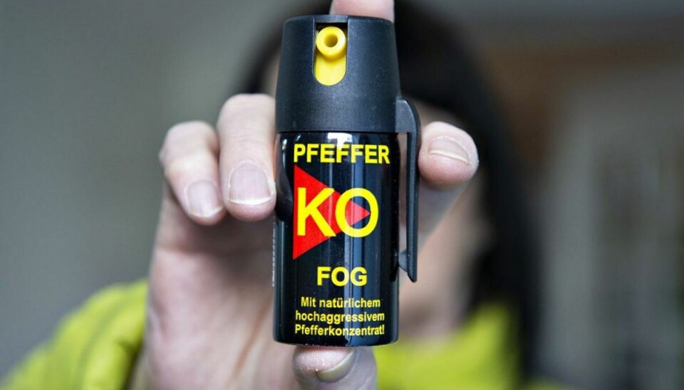 Peberspray koster ung mand bøde Det har siden 1. januar været lovligt at eje peberspray i Danmark, på visse betingelser. Foto: Henning Bagger/Scanpix.