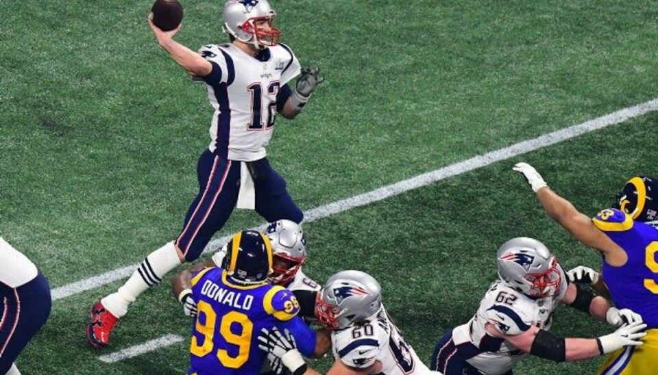 Quarterbacken Tom Brady har som den eneste spiller vundet Super Bowl seks gange. Foto: Scott Cunningham/AFP