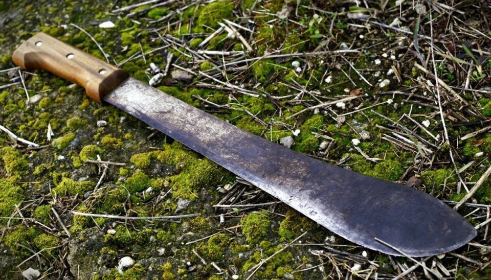 Uenig om kvinde: Truede med machete i fitness En machete kan se ud på denne måde. Genrefoto: Scanpix