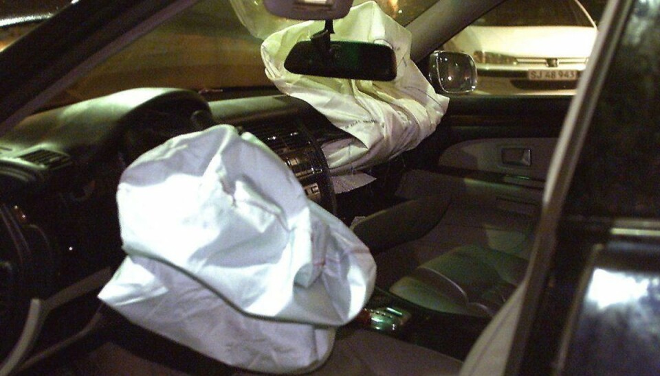 Honda tilbagekalder lige nu biler over hele verden på grund af livsfarlige airbags. Her i landet drejer det sig om 3.600. Foto: Scanpix Honda tilbagekalder lige nu biler over hele verden på grund af livsfarlige airbags. Her i landet drejer det sig om 3.600. Foto: Scanpix
