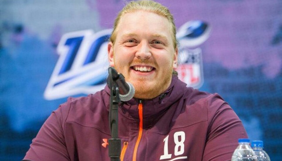 Dansker hentet af legendarisk klub Hjalte Froholdt viste sig i slutningen af februar frem for talentspejdere og trænere ved den såkaldte Scouting Combine, hvor billedet her er fra. Foto: Usa Today Uspw/Scanpix
