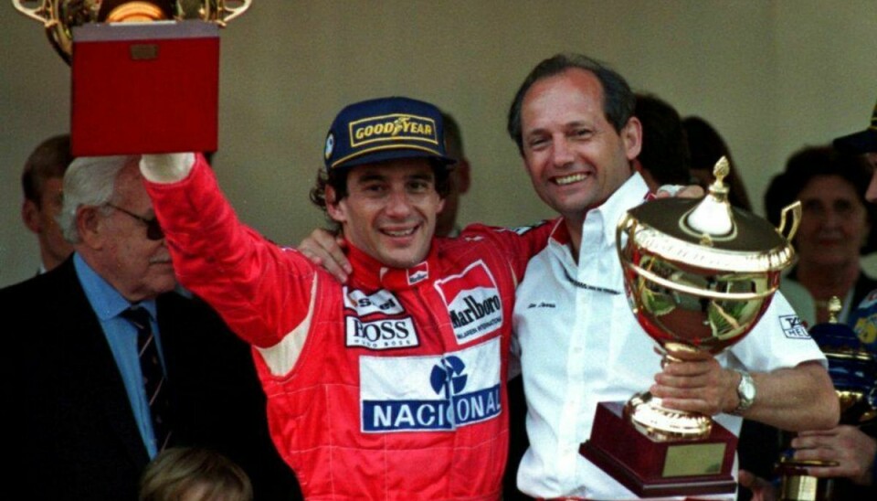 Ayrton Senna i sit es. Som grand prix-vinder. Her i 1993. Foto: Scanpix
