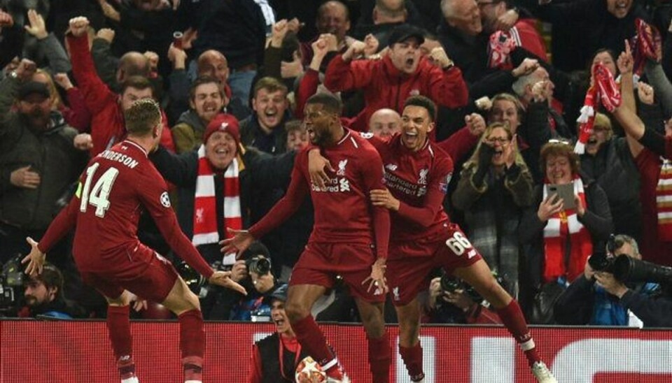 Liverpool chokerer Barcelona og er klar til CL-finale Liverpool vandt overraskende med hele 4-0 over FC Barcelona. Foto: Oli Scarff/AFP