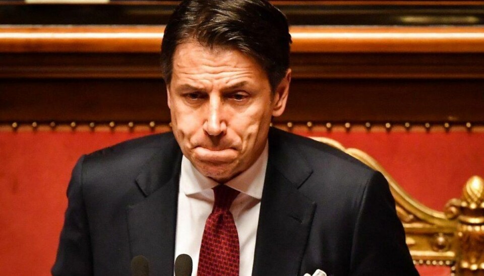 Italiens premierminister træder tilbage Italiens premierminister Giuseppe Conte går af. Foto: Andreas SOLARO/Scanpix.