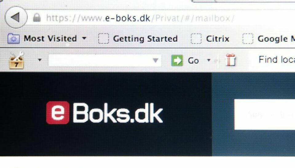 e-Boks er nede. De oplever driftsforstyrrelser, som gør at mange danskere ikke kan benytte sig af e-Boks. Foto: Scanpix