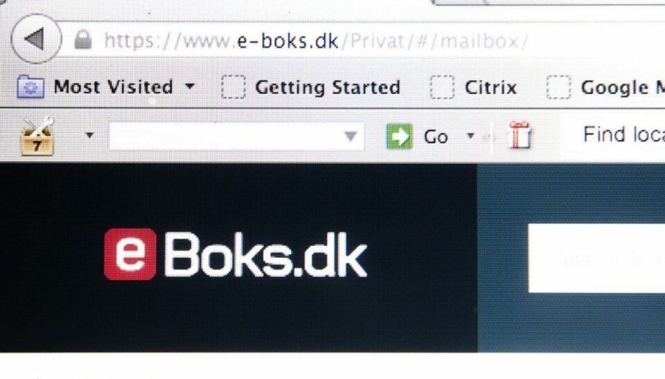 E-boks i problemer: Mange ramt e-Boks er nede. De oplever driftsforstyrrelser, som gør at mange danskere ikke kan benytte sig af e-Boks. Foto: Scanpix