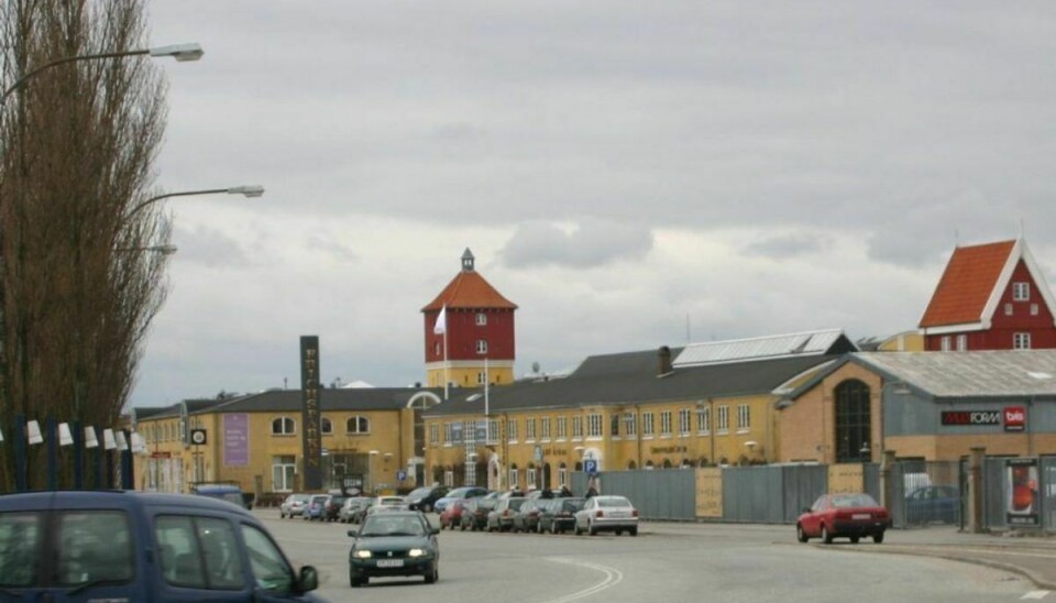 Det var her på Søren Frichs Vej i Åbyhøj, politiet stoppede de utilfredse mand. Foto: Wikimedia Commons/Sten Porse.