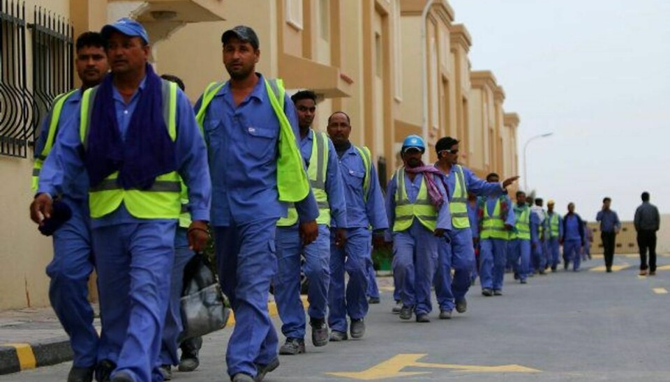 Flere tusinde migranter har arbejdet på at gøre stadionet al-Wakrah i Qatar klar til VM i 2022. (Arkivfoto). Foto: Marwan Naamani/AFP