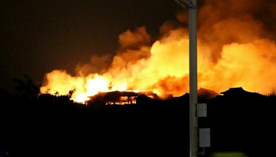 Det historiske Shuri Slot er brændt ned. KLIK VIDERE FOR FLERE BILLEDER. Foto: Scanpix