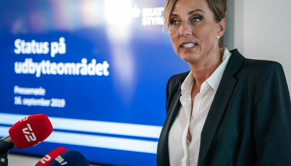 Med blandt andet en sag om udbytteskat, har Skattestyrelsen og dets direktør Merete Agergaard fået en del negativ omtale. Det er i hvert fald danskernes opfattelse i en ny undersøgelse lavet af YouGov. KLIK VIDERE OG SE HVEM DER ELLERS ER PÅ LISTEN. Foto: Niels Christian Vilmann/Ritzau Scanpix Med blandt andet en sag om udbytteskat, har Skattestyrelsen og dets direktør Merete Agergaard fået en del negativ omtale. Det er i hvert fald danskernes opfattelse i en ny undersøgelse lavet af YouGov. KLIK VIDERE OG SE HVEM DER ELLERS ER PÅ LISTEN. Foto: Niels Christian Vilmann/Ritzau Scanpix