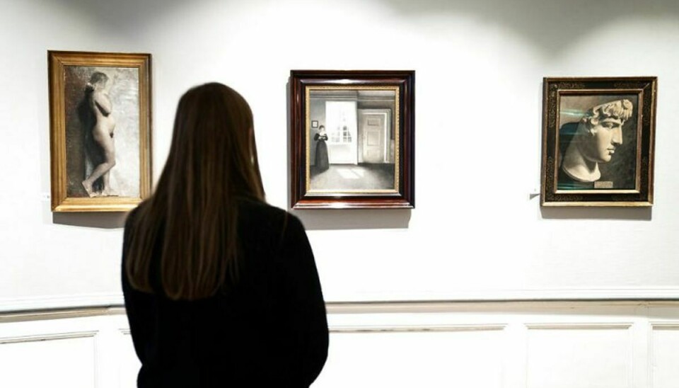 Maleriet ‘Interiør fra Strandgade 30’ af Vilhelm Hammershøi blev solgt for en rekordsum. KLIK VIDERE OG SE NÆRMERE PÅ BILLEDET. Foto: Scanpix