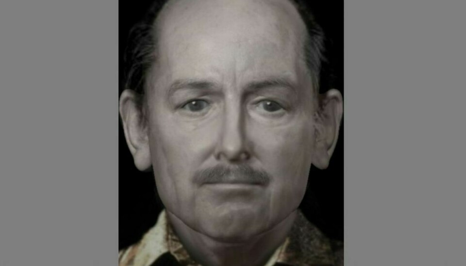 Politiet fik for nogle år siden lavet en rekonstruktion af mandens ansigt. Det menes, at han har østeuropæiske aner. Foto: Hollandsk Politi
