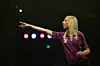 Fallon Sherrock blev med en sejr over Ted Evetts i første runde 18. december blev den første kvinde nogensinde til at vinde en kamp ved PDC World Darts Championship. Foto: Matthew Childs/Reuters