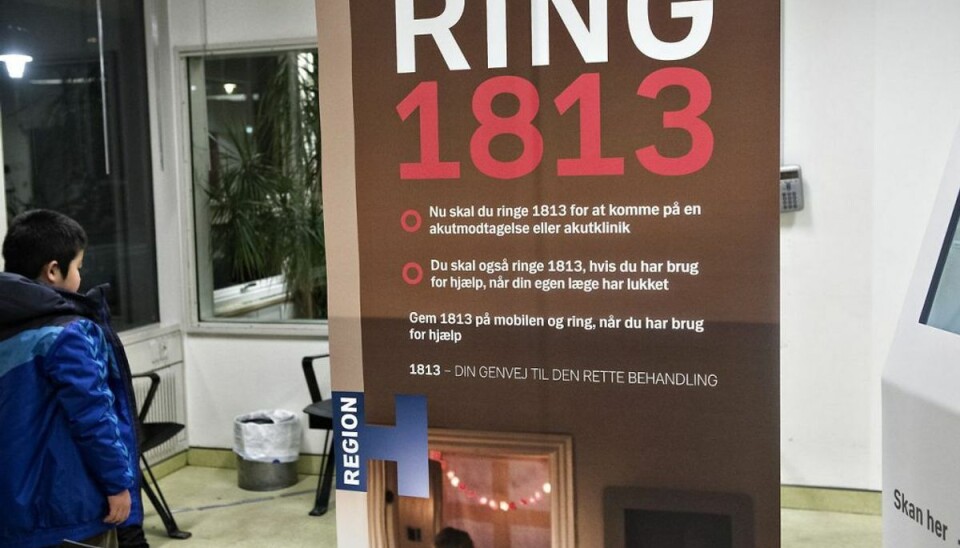Pres på 1813: Kvinde måtte vente 90 minutter Akuttelefonen kan “kun” håndtere 250 opkald ad gangen. Foto: Scanpix
