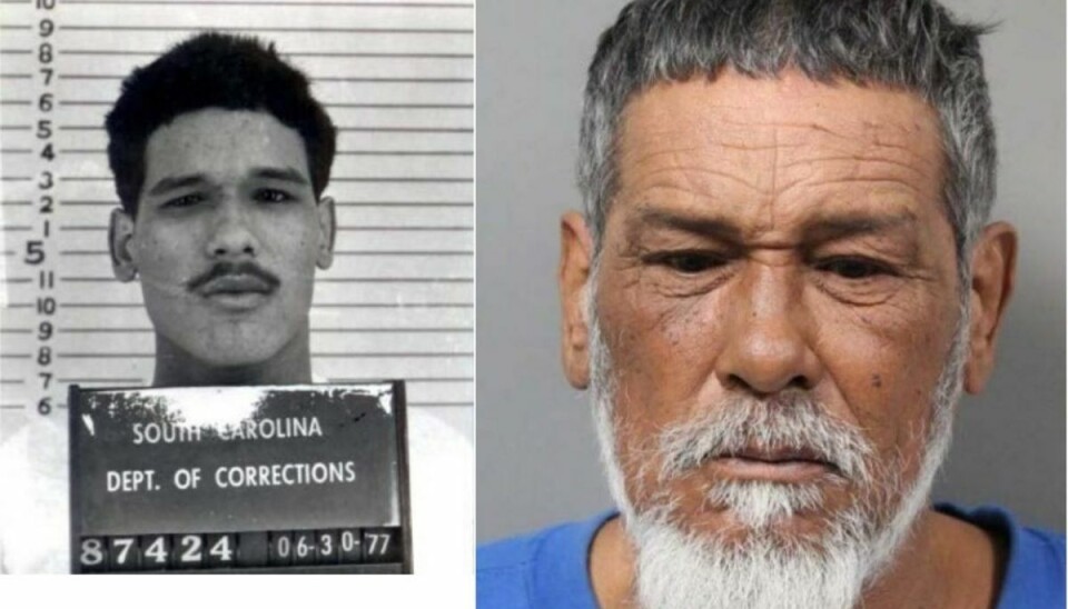 Flugtfange fundet efter 40 år Jose Chico Romero som han så ud i 1977 og i 2019. Foto: Department of Corrections, South Carolina.