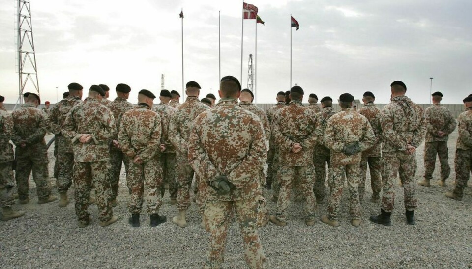Danske soldater udstationeret i Irak skal nu muligvis forlade landet. Foto: Henning Bagger/Ritzau Scanpix