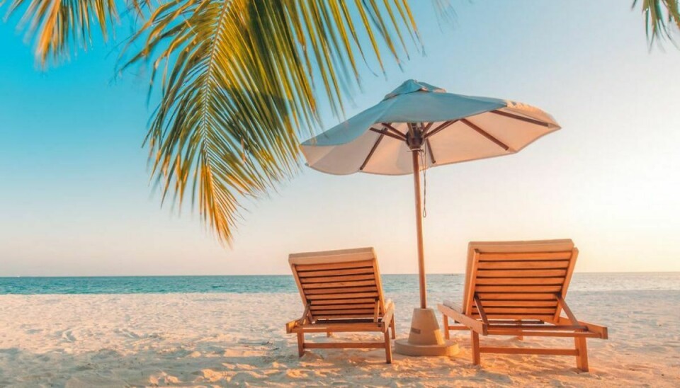 Man behøver ikke rejse til en palmestrand, men man skal holde ferie for at få udbetalt sine feriepenge. Foto: Scanpix