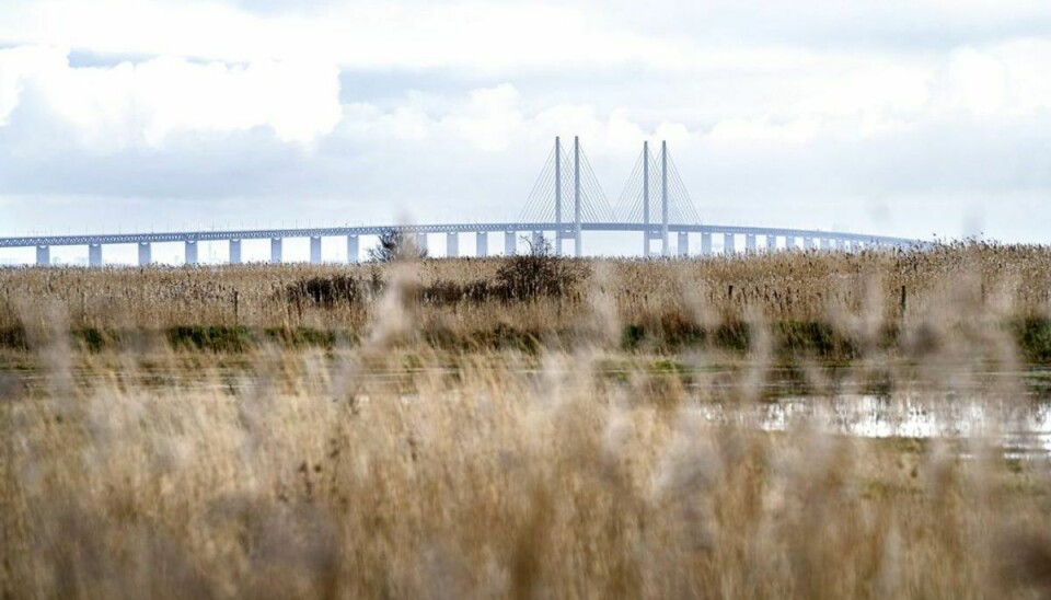 Øresundsbroen er lukket for biltrafik. Foto: Scanpix.