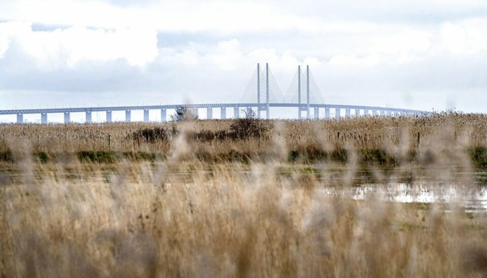 Kraftig blæst lukker Øresundsbroen Øresundsbroen er lukket for biltrafik. Foto: Scanpix.