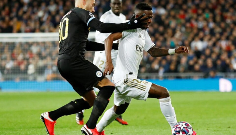 Drama: City i vildt comeback mod Real Manchester City har de bedste kort på hånden efter første kamp mod Real Madrid. De to hold mødes igen 17. marts i Manchester. Foto: Juan Medina/Reuters