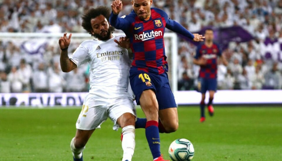 Braithwaite fejlede i El Clasico: -Skuffende Martin Braithwaite (tv) fik 20 minutters spilletid, da FC Barcelona søndag tabte 0-2 til Real Madrid. Foto: Sergio Perez/Reuters