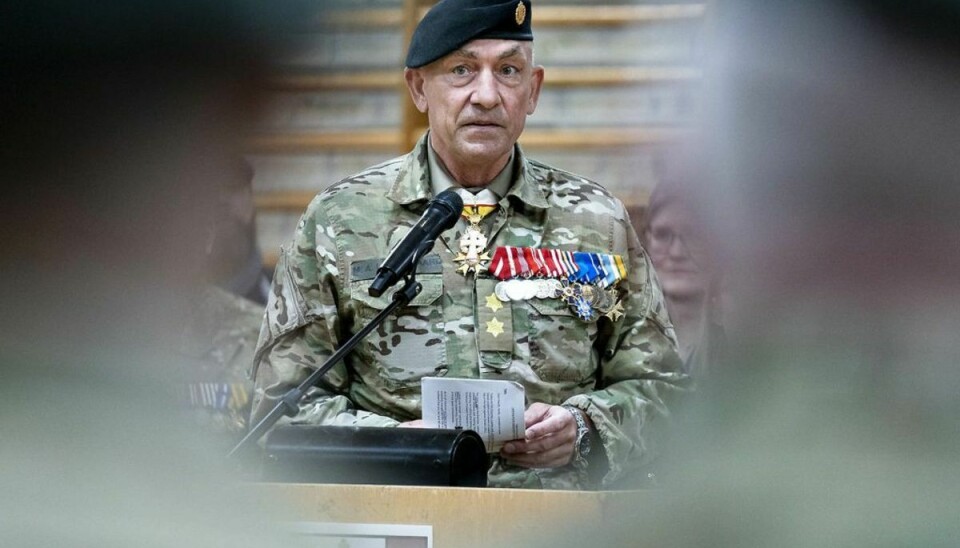 Chefen for Hæren, generalmajor Michael Anker Lollesgaard er sendt i hjemmekarantæne. Foto: Henning Bagger/Ritzau Scanpix)