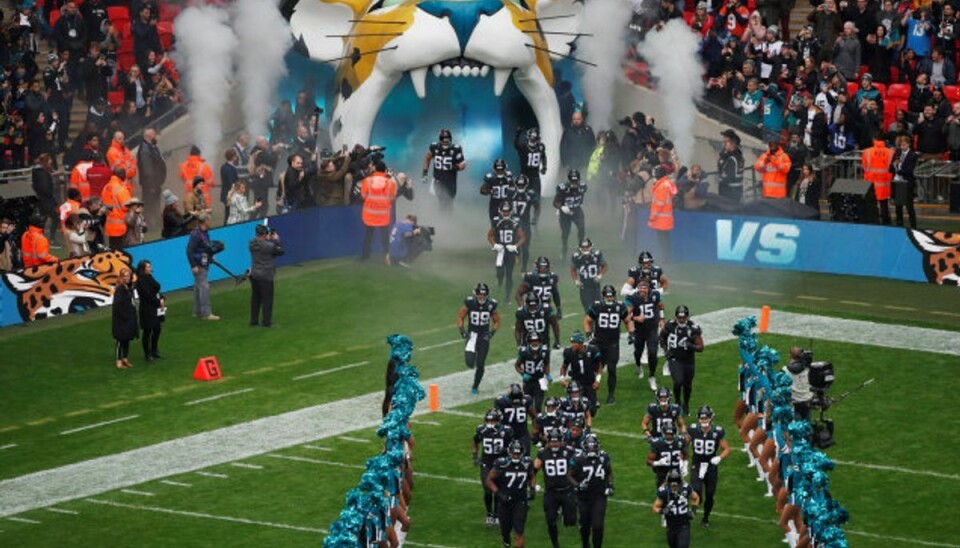 Jacksonville Jaguars har i de senere år haft det svært i NFL. Kun en gang på 12 sæsoner er holdet nået frem til playoffkampene. Foto: Paul Childs/Scanpix
