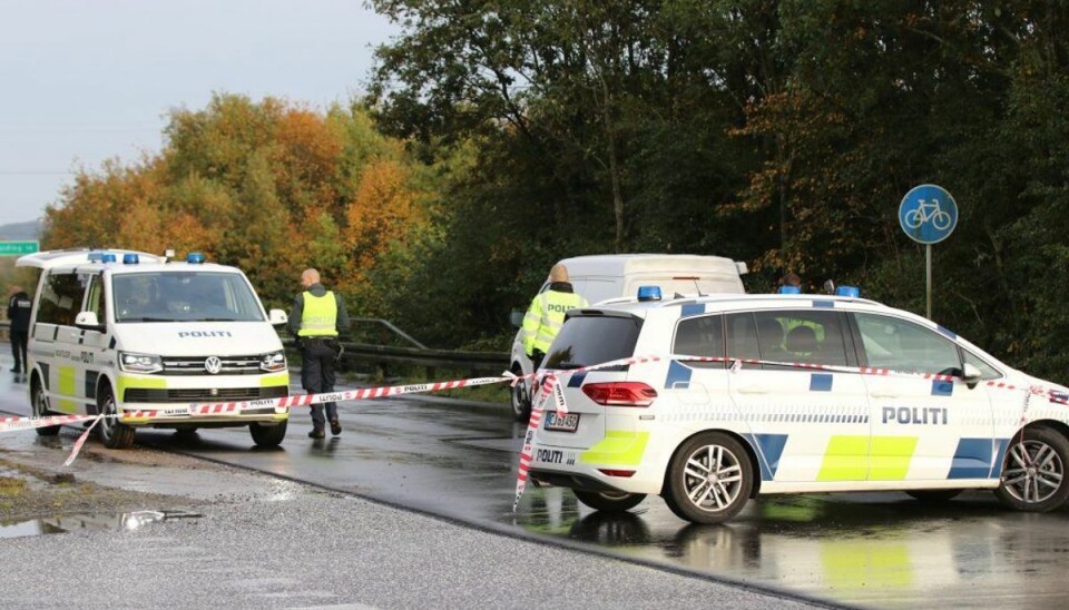 Politiet efterforskede også området tidligere onsdag. KLIK FOR FLERE BILLEDER. Foto: Presse-fotos.dk Politiet efterforskede også området tidligere onsdag. KLIK FOR FLERE BILLEDER. Foto: Presse-fotos.dk