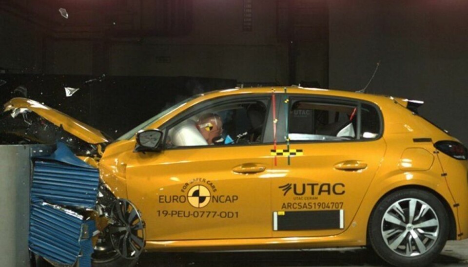 Peugeot 208: 4 Euro NCAP-stjerner. Foto: FDM. KLIK for flere billeder.