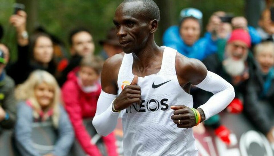 Eliud Kipchoge gennemførte som den første et maraton på mindre end to timer. Foto: Leonhard Foeger/Reuters