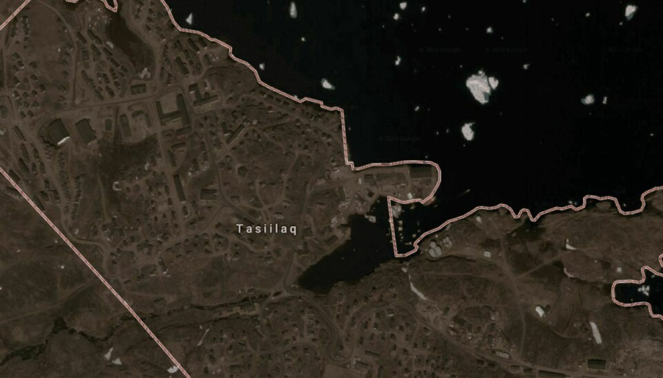 Drabsforsøget skete her i Tasiilaq, hvor parret bor. Foto: Google Maps