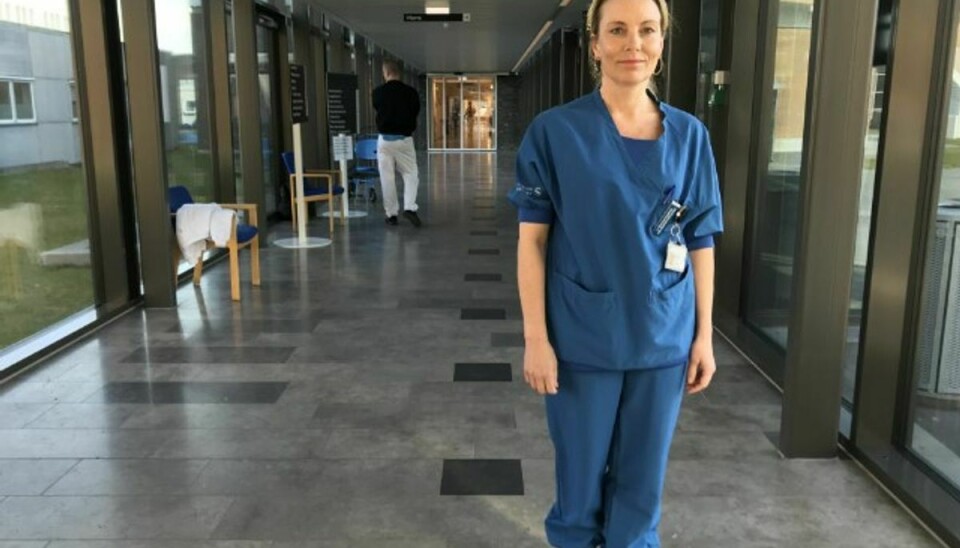 Anja Alexandersen, der er afdelingssygeplejerske for skadestuen på Slagelse og Næstved Sygehus, og hun opfordrer alle til at droppe gør det selv-projekterne. Foto: Ann Smed Madsen/ DR Sjælland