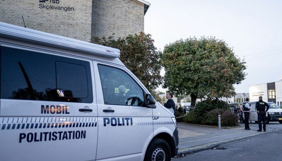 Politiets mobile politistation på Mørkhøjvej. (Foto: Mads Claus Rasmussen/Ritzau Scanpix) Politiets mobile politistation på Mørkhøjvej. (Foto: Mads Claus Rasmussen/Ritzau Scanpix)