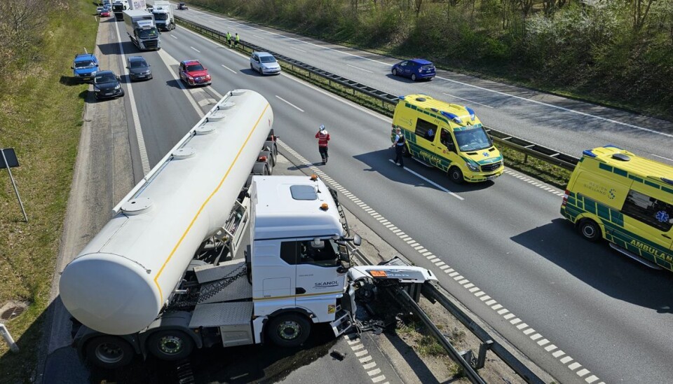 Voldsom ulykke på Vestmotorvejen.