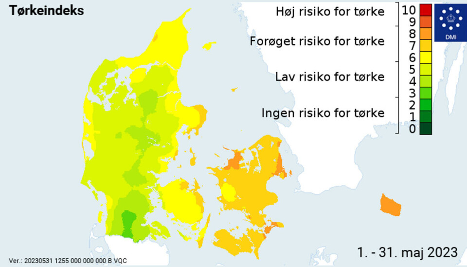 Risikoen for tørke stiger mange steder. Risikoen for tørke stiger mange steder.