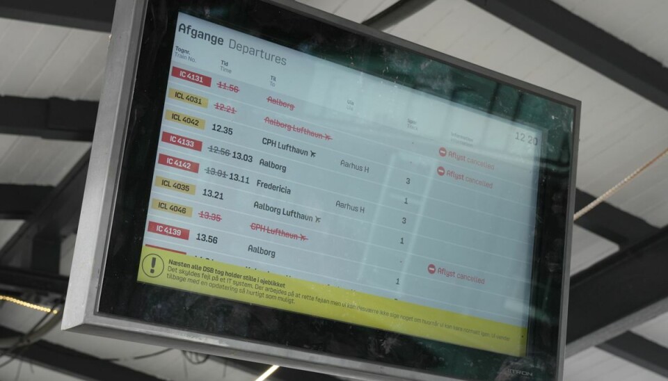 Stormen påvirker togtrafikken. Stormen påvirker togtrafikken.
