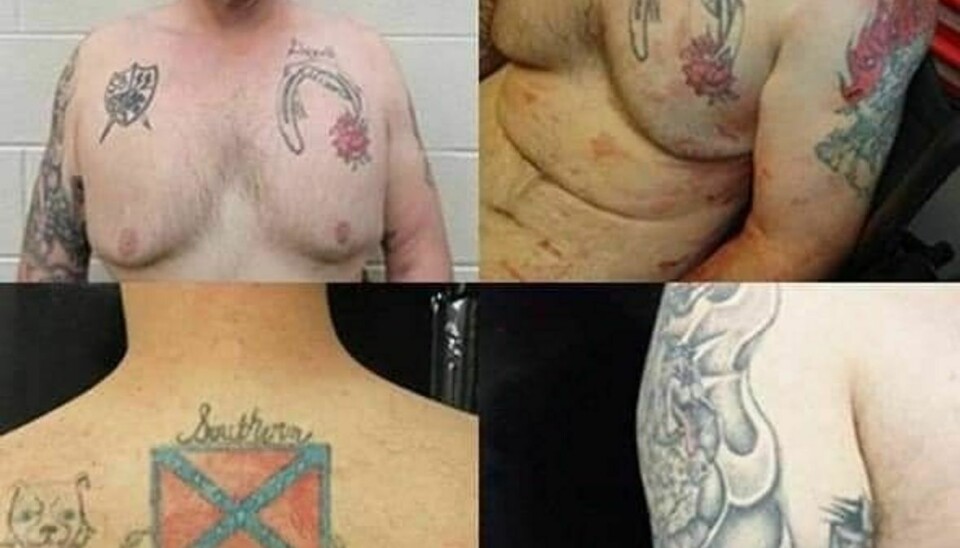 Casey Whites tatoveringer viser tilknytning til racistiske grupper
