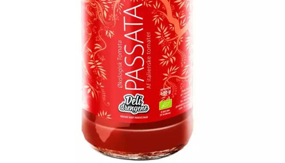Det er denne økologiske tomatpasta, der nu trækkes tilbage.