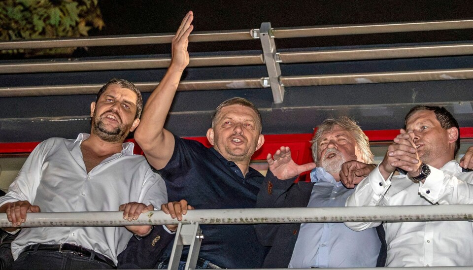 Robert Fico fejrer valgsejren.