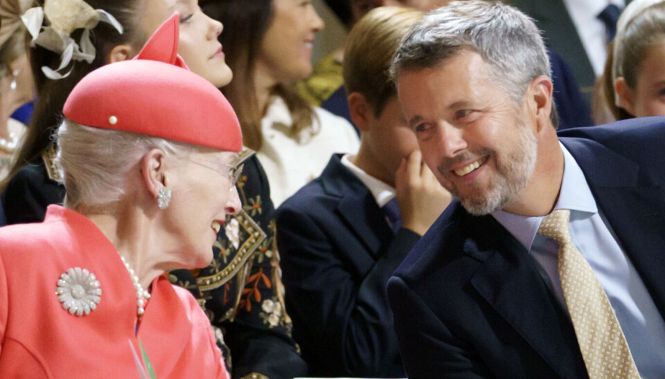 Dronning Margrethe og kronprins Frederik