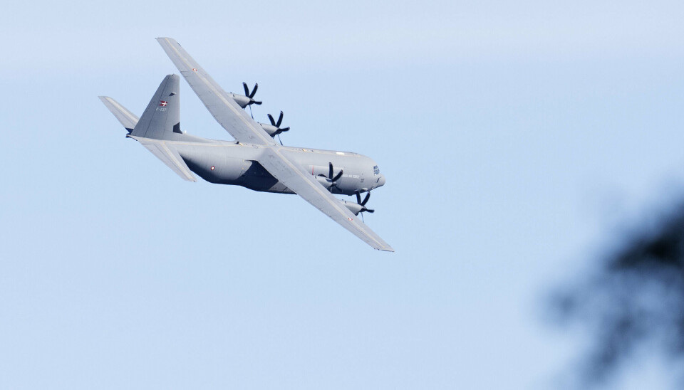 Flyvevåbenets Hercules C-130 Lockheed fotograferet over Helsingør søndag 5. september 2021. (Arkivfoto).