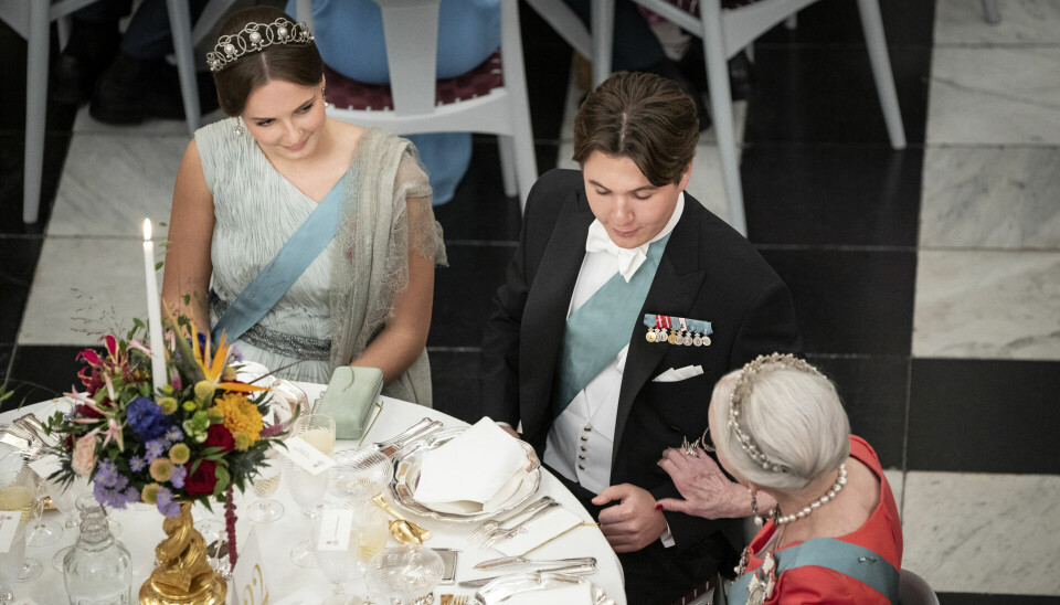 Prinsesse Ingrid Alexandra ses her ved fejringen af prins Christians 18-års fødselsdag søndag, hvor hun sad til bords med fødselaren og dronning Margrethe.