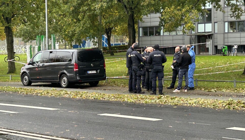 Betjente og teknikere fra Sydøstjyllands Politi har været massivt til stede ved Skovparken i Kolding.