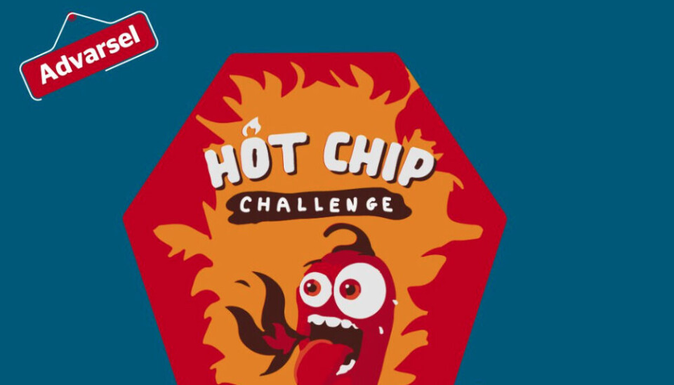 Det kan være livsfarligt at spise de stærke chips. Det kan være livsfarligt at spise de stærke chips.